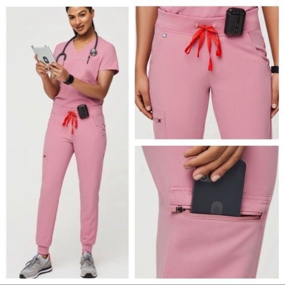 Figs Zamora™ Jogger Scrub Pants Limited Mauve Pink - Large